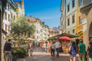 The Fruit market in the capital city Bolzano